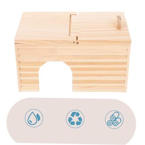 Gatuida Holz Kleintierhaus für Hamster Stabiles Kleines Haustiernest mit Umklappbarem Deckel Natürlicher Schutz für Warmen und Kühlen Lebensraum Spiel und Schlafhaus für Kleine Haustiere Gatuida Holz Kleintierhaus für Hamster Stabiles Kleines Haustiernest mit Umklappbarem Deckel Natürlicher Schutz für Warmen und Kühlen Lebensraum Spiel und Schlafhaus für Kleine Haustiere von Gatuida