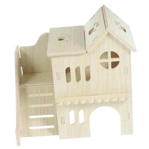 Gatuida Holz Nagerhaus mit Rampe Mehrkammer Versteckhaus für Hamster Meerschweinchen und Kleine Haustiere DIY Kleintier Spielhaus Natürliches Spielerisches Holzversteck für Nagetiere Gatuida Holz Nagerhaus mit Rampe Mehrkammer Versteckhaus für Hamster Meerschweinchen und Kleine Haustiere DIY Kleintier Spielhaus Natürliches Spielerisches Holzversteck für Nagetiere von Gatuida