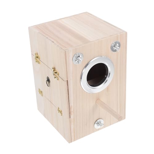 Gatuida Holz Vogelbrutkasten Groß Nistkasten für Wellensittiche und Zebrafinken Sicherer Brutplatz Natürlicher Lebensraum für Papageien und Kleinvögel Vogelhaus aus Holz Gatuida Holz Vogelbrutkasten Groß Nistkasten für Wellensittiche und Zebrafinken Sicherer Brutplatz Natürlicher Lebensraum für Papageien und Kleinvögel Vogelhaus aus Holz von Gatuida