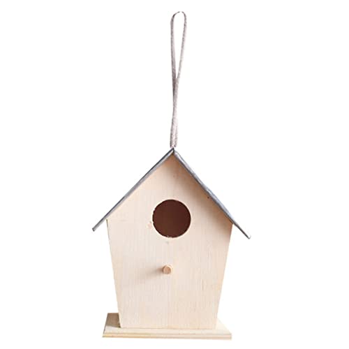 Gatuida Holz Vogelhaus Für Wetterfestes Nistkasten Für Haustier Im Garten Hängendes Vogelhaus Für Dekorative Wohnkultur Und Vogelfütterung von Gatuida