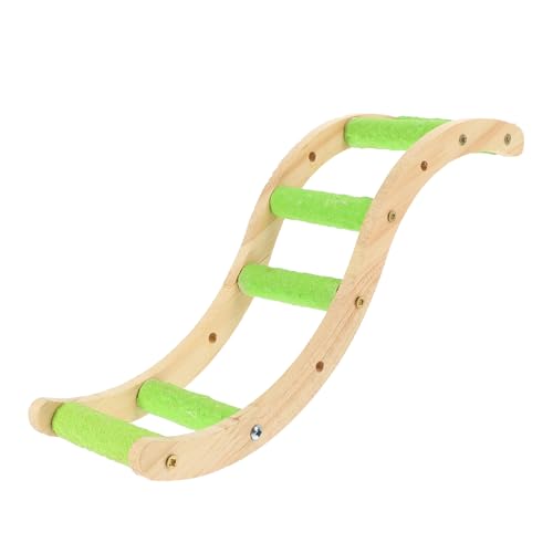 Gatuida Holz Vogelleiter für Papageien und Wellensittiche Bunte Kletterleiter zum Kauen und Krallenpflege Sicherer Käfig hängespielplatz für Kleine Vögel und Nymphensittiche von Gatuida