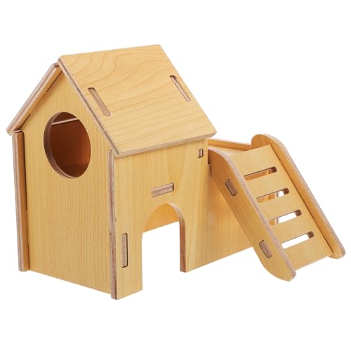 Gatuida Holz kleintierhaus mit Rampe Robustes Nagerhaus aus Natürlichem Holz Warmes Versteck für Zwerghamster Rennmäuse und Kleine Nagetiere Praktisches Käfigzubehör für Artgerechte Gatuida Holz kleintierhaus mit Rampe Robustes Nagerhaus aus Natürlichem Holz Warmes Versteck für Zwerghamster Rennmäuse und Kleine Nagetiere Praktisches Käfigzubehör für Artgerechte von Gatuida
