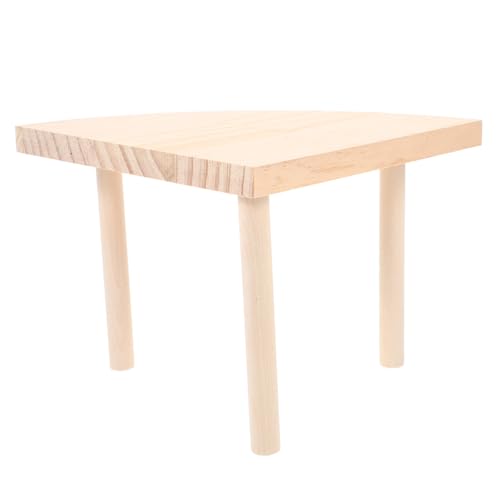 Gatuida Holzplattform für Hamster Robust und Beißfest Multifunktionale Kletterplattform für Kleintiere Platzsparend Eckig Geeignet als Ruhe Spielplatz für Futter Wassernapf Geeignet von Gatuida