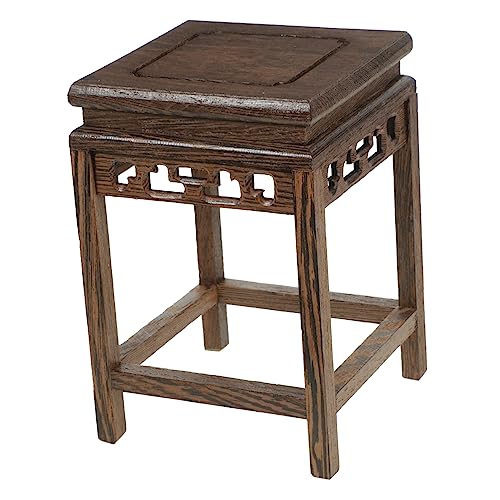 Gatuida Hühnerwenge Blumenständer Home-Display-Sockel Dekorationen Aufsteller für dekorative Präsentationen orientalisch Blumentopfbasis für den Haushalt Displayhalter hölzern Kaffee von Gatuida