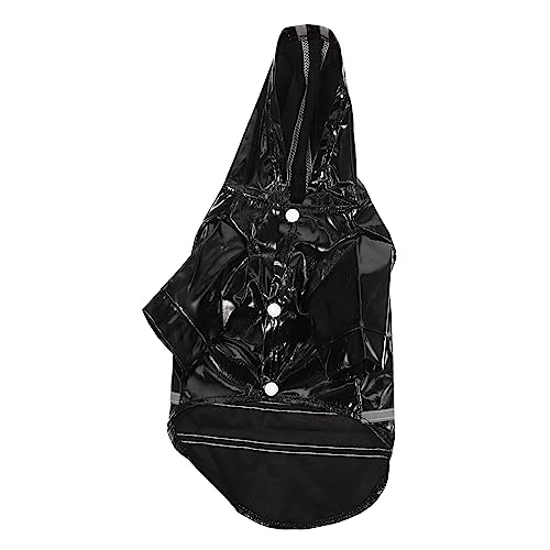 Gatuida Hund Regenmantel Haustiere Regenmäntel Für Hunde Klein Dackel Regenmantel Hunderegenmäntel Für Große Hunde Leicht Hundemäntel Reflektierend Black Pu Wasserdicht Beschichtetes Tuch von Gatuida