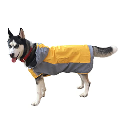 Gatuida Hund Regenmantel für Kleine Hunde Atmungsaktiver Doppellagiger Regenmantel Gelb für Schützt vor Regen und Hält Trocken von Gatuida