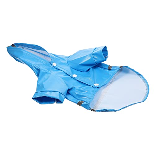 Gatuida Hund Regenmantel hunderegencape hunderegenmantel Regenmantel für Hunde Poncho Haustier Hunderegenmäntel für kleine Hunde Regenmantel Hund PU wasserdicht beschichtetes Tuch Blue von Gatuida