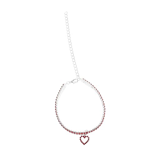 Gatuida Hunde Halsband mit Herzanhänger Verstellbares Langlebiges Halsband für Kleine und Mittelgroße Hunde Kostümzubehör für und Besondere Anlässe Rot Gatuida Hunde Halsband mit Herzanhänger Verstellbares Langlebiges Halsband für Kleine und Mittelgroße Hunde Kostümzubehör für und Besondere Anlässe Rot von Gatuida