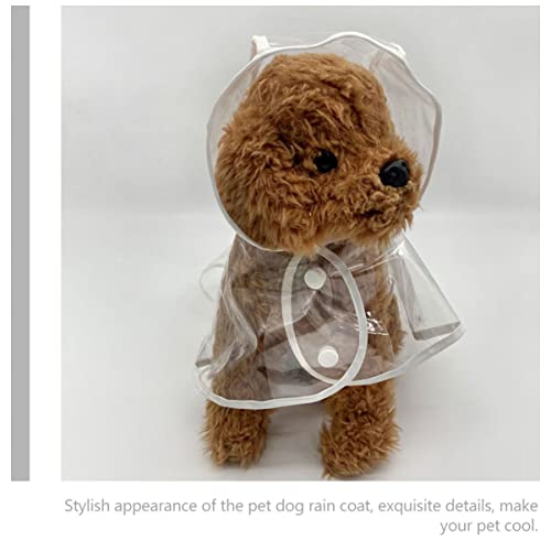 Gatuida Hunde Regenmantel mit Kapuze Wasserdichter Eva Regenmantel für Kleine bis Mittelgroße Hunde Transparentes Design Knopfdesign für Optimalen Gatuida Hunde Regenmantel mit Kapuze Wasserdichter Eva Regenmantel für Kleine bis Mittelgroße Hunde Transparentes Design Knopfdesign für Optimalen von Gatuida