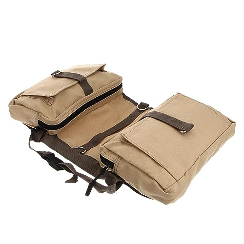 Gatuida Hunde Wanderrucksack Satteltasche für Mittelgroße und Große Hunde Multifunktionale Tragetasche Khaki für Camping Wandern und Reisen mit Zwei Reißverschlussfächern und von Gatuida