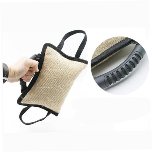 Gatuida Hundebiss Kissen aus Jute mit Griffen Trainingsspielzeug für Welpen und Hunde für Outdoor Aktivitäten und Interaktives Langlebig und Vielseitig Einsetzbar Gatuida Hundebiss Kissen aus Jute mit Griffen Trainingsspielzeug für Welpen und Hunde für Outdoor Aktivitäten und Interaktives Langlebig und Vielseitig Einsetzbar von Gatuida