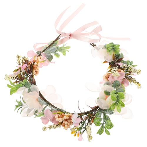 Gatuida Hundehalsband Hochzeit Blumenkranz Verstellbares Künstliches Blumenkollier für Hunde und Katzen Vielseitige Blumenkrone für Welpen und Haustierfotos Boho Accessoire für Besondere von Gatuida
