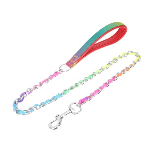 Gatuida Hundeleine zum Spazierengehen hundegurt hundelaufband Hundewanderung Hundehalsband handhaben für Haustiere professionelle Hundekette Outdoor-Hundekette Rostfreier Stahl von Gatuida
