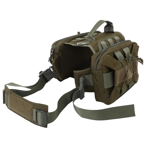 Gatuida Hunderucksack – Nylon-Satteltasche für Hunde zum Wandern und Reisen – Großer, Verstellbarer Rucksack mit Mehreren Taschen und Reißverschlüssen für 20–55 kg von Gatuida