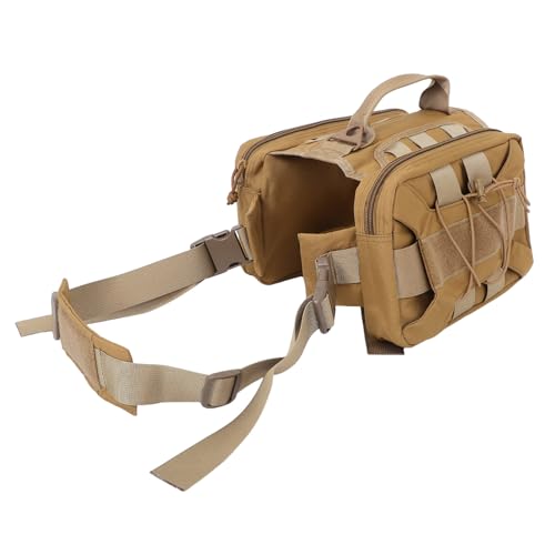 Gatuida Hunderucksack – Nylon-Satteltasche für Hunde zum Wandern und Reisen – Großer, Verstellbarer Rucksack mit Mehreren Taschen und Reißverschlüssen für 20–55 kg von Gatuida
