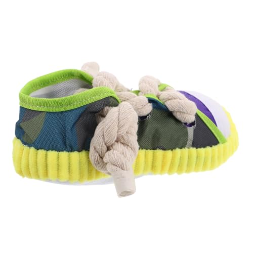 Gatuida Hundespielzeug Slipper Design mit Quietscher Strapazierfähiges Baumwollseil Interaktives Kauspielzeug für Welpen Zahnungshilfe Leicht Robust für Drinnen und Draußen Gelb von Gatuida