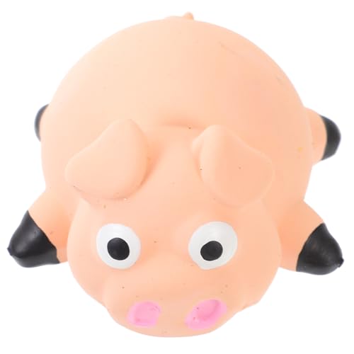 Gatuida Hundespielzeug aus Naturlatex Cartoon Schwein Beißfest Kauspielzeug mit Quietscher für Kleine und Mittelgroße Hunde zur Zahnpflege und Spielerischen Beschäftigung von Gatuida