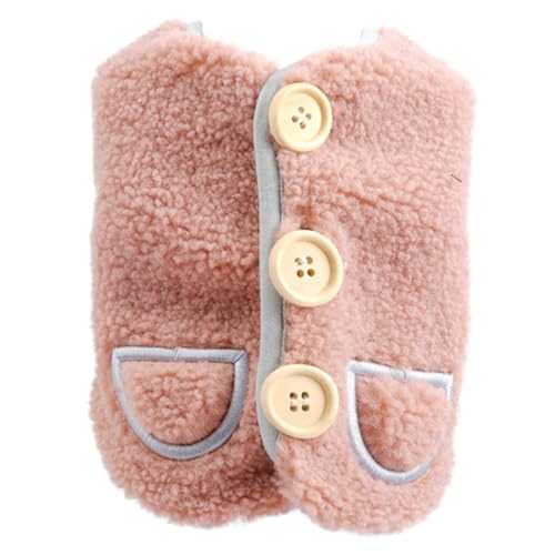 Gatuida Hundeweste Warm Flauschig Knopfdesign Haustierkleidung Wintermantel Kleine Hunde XL Komfortabel Pflegeleicht Modisch von Gatuida