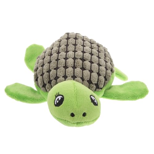 Gatuida Interaktives Hundespielzeug Schildkröte Plüsch Kauspielzeug mit Quietscher für Welpen und Kleine bis Mittlere Hunde Sicherer Beißspaß zur Zahnpflege und Unterhaltung Drinnen und von Gatuida