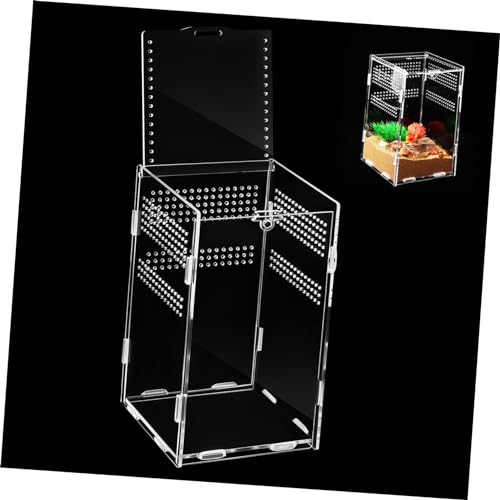 Gatuida Kasten Fütterungsbox vitrinenschränke insektenbox Insekten Box Reptilienbehälter Spinnenbehälter Reptilienträger Schildkröte Bausatz Reptilienterrarium Spinnen-Terrarium Acryl von Gatuida