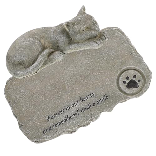 Gatuida Katze Gedenkstein Grabmal aus Resin mit Gravurfläche Haustier Memorial Steinfigur für Garten und Zuhause Tröstende Tier Erinnerung Deko Gatuida Katze Gedenkstein Grabmal aus Resin mit Gravurfläche Haustier Memorial Steinfigur für Garten und Zuhause Tröstende Tier Erinnerung Deko von Gatuida