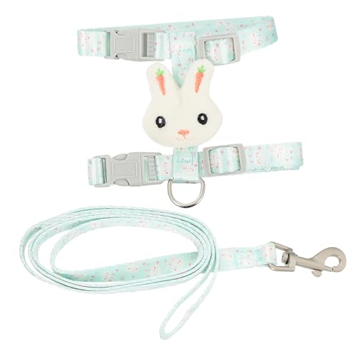 Gatuida Katzen Geschirr mit Niedlichem Rabbit Design Verstellbares Atmungsaktives Nylon Hundegeschirr mit Breitem Brustgurt Leichtes Haustiergeschirr für Katzen für Spaziergänge und Gatuida Katzen Geschirr mit Niedlichem Rabbit Design Verstellbares Atmungsaktives Nylon Hundegeschirr mit Breitem Brustgurt Leichtes Haustiergeschirr für Katzen für Spaziergänge und von Gatuida
