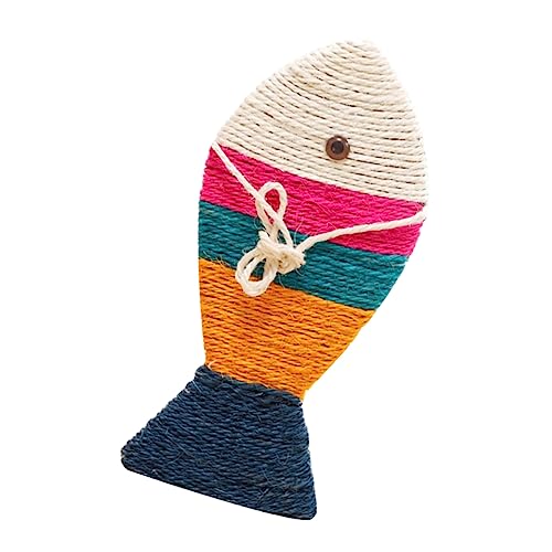 Gatuida Katzen Kratzbrett Fischform Buntes Sisal Pad für Kätzchen Sicheres Material zur Vermeidung von Möbelbeschädigungen Spielverhaltens von Gatuida