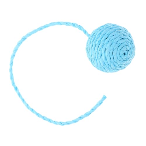 Gatuida Katzenspielzeug Papierseilball mit Glocke Langlebig Sicher Interaktiv Ersatzball für Kratzbaum Zubehör für Indoor Katzen Spiel und Krallenpflege von Gatuida