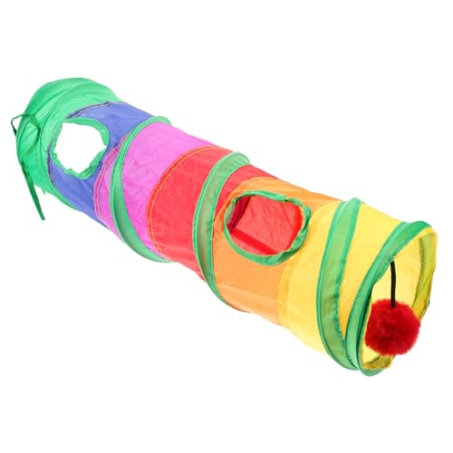 Gatuida Katzentunnelspielzeug Für Hauskatzen Kätzchen Kleiner Katzentunnel Katzenminzenspielzeug Katzenspieltunnel Katzenröhren Filz Katzentunnel Katzenfederspielzeug von Gatuida