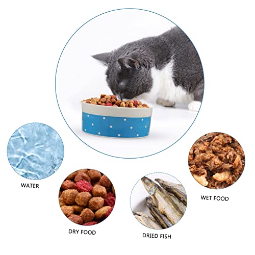 Gatuida Keramik Hundenapf und Katzen Wasserschale aus Lebensmittelechter Keramik Stabile Geruchsfreie Futterschale für Welpen und Katzen Leicht zu Reinigen Praktisches Design in Hellblau von Gatuida
