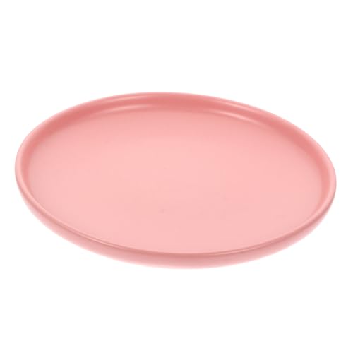 Gatuida Keramik Katzennapf Flach rutschfest mit Schwerem Material für Kätzchen und Katzen Komfortables Fressen und Trinken Stilvolles Langlebiges Futternapf in Rosa von Gatuida