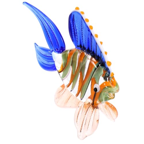Gatuida Keramikfigur Fisch Handwerk Dekoration Für Wohnkultur Tischdeko Aus Hochwertigem Glas Fischornament Für Fernsehschrank Weinschrank von Gatuida