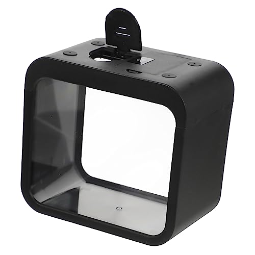 Gatuida Kleiner Transparenter Aquarium Fischbehälter mit LED Licht Multifunktional für Fische Garnelen Schildkröten Dekoratives Mini Aquarium für Schreibtisch und von Gatuida