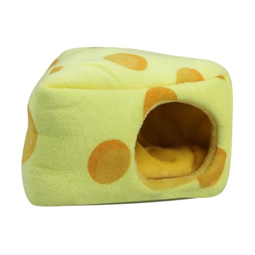 Gatuida Kleintier Kuschelhöhle Winterfest Plüschbett Käfighaus für Hamster Meerschweinchen Nagetiere Warmes Versteck mit Lustigem Kuchen Design von Gatuida
