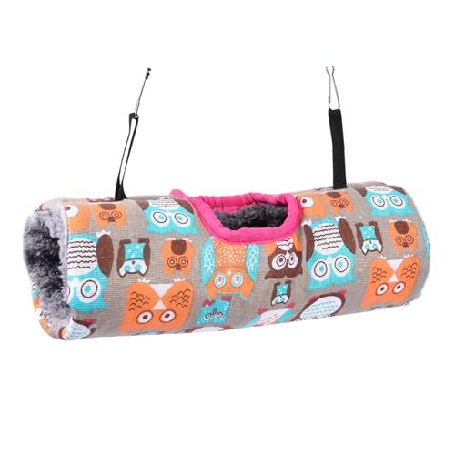 Gatuida Kleintier Schlafsack Hängender Tunnel für Eichhörnchen und Meerschweinchen Kuschelnest für Hamster Ratten und Kleine Vögel Einfach zu Befestigen Warm und Gemütlich von Gatuida