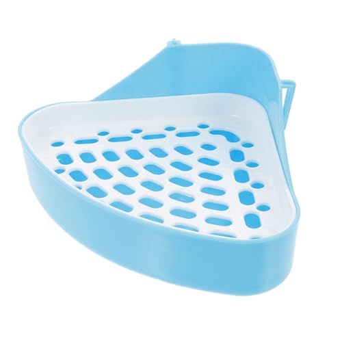 Gatuida Kleintier Toilette Dreieckig Kunststoff Robust für Kaninchen Meerschweinchen Chinchilla Hamster für Wohnzimmer Garten Platzsparend Einfach zu Reinigen von Gatuida