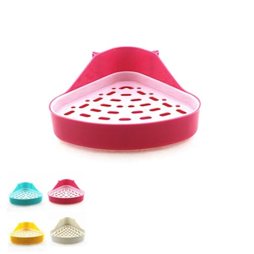Gatuida Kleintier Toilette Dreieckige Trainings Toilette für Hamster Kaninchen Meerschweinchen und Chinchilla Babygröße Platzsparendes Design Doppellagig Langlebig und Zufällige Farbe von Gatuida