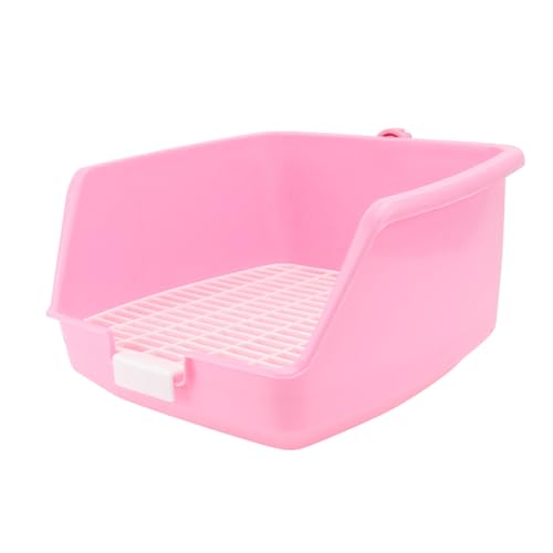 Gatuida Kleintier Toilette Mini Haustier Badebereich für Kaninchen Meerschweinchen Chinchilla Robustes Pet Bathroom Training Zubehör von Gatuida