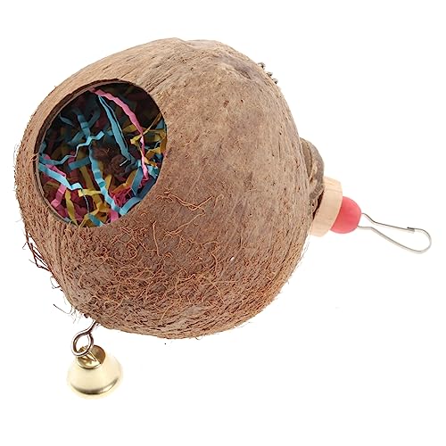 Gatuida Kokosnuss Schaukelspielzeug für Vögel Natürliche Kauspielzeuge für Papageien Sittiche und Haustiere Einfach im Käfig zu Installieren Sicher und Langlebig Gatuida Kokosnuss Schaukelspielzeug für Vögel Natürliche Kauspielzeuge für Papageien Sittiche und Haustiere Einfach im Käfig zu Installieren Sicher und Langlebig von Gatuida