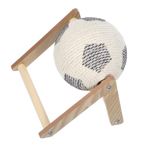 Gatuida Natürlicher Sisal-kratzball Für Katzen Holzkratzspielzeug Mit Ball Katzenspielzeug Zum Kratzen Haustierspielzeug Für Krallenpflege Robustes Kratzbälle von Gatuida