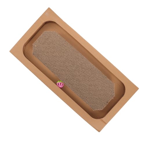 Gatuida Kratzpappe Katzen Kratzbrett mit Glockenbällen Interaktives Katzenspielzeug zum Krallen Schleifen und Kratzbrett für Wohnungskatzen Langlebig und Multifunktional von Gatuida