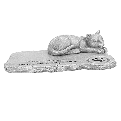 Gatuida Kreativer Katzengedenkstein Wasserdichtes Haustier Aus Harz Stilvolle Gartenskulptur Für Verstorbene Katzen Mit Personalisierbarem Text Speicherzubehör von Gatuida