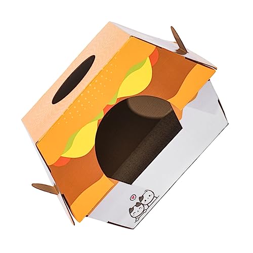 Gatuida Kreatives Katzenkratzspielzeug Im Hamburger Design Wellpappe Kratzplatte Für Katzen Gemütliches Katzenbett Und Mittlerer Kratzen Und Entspannen Gatuida Kreatives Katzenkratzspielzeug Im Hamburger Design Wellpappe Kratzplatte Für Katzen Gemütliches Katzenbett Und Mittlerer Kratzen Und Entspannen von Gatuida