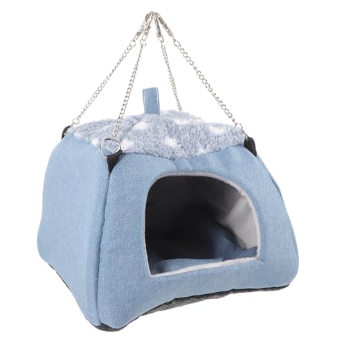 Gatuida Kuscheliges Hamsterhaus aus Atmungsaktivem mit Weichem Schwamm Kleines Komfortables Versteck für Hamster Chinchillas und Kleine Kleintiere Blau Erweiterte zum Schlafen von Gatuida