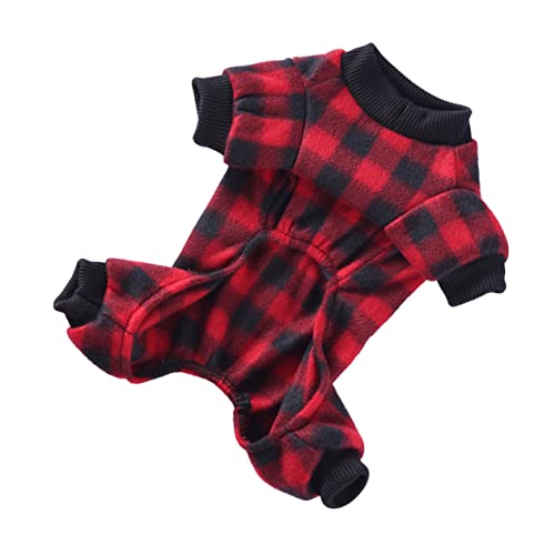 Gatuida Lattice Muster Hundepullover Haustier Kleidung Hundepyjama für Kleine und Mittlere Hunde für Winter und von Gatuida