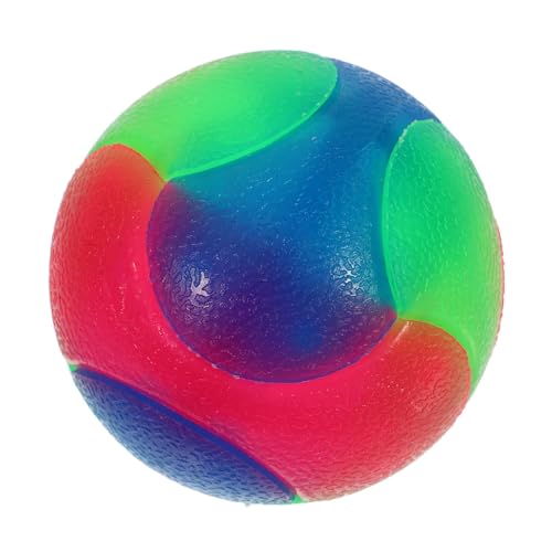 Gatuida Leuchtender Hundeball Elastisch Interaktives Hundespielzeug für Kleine Hunde Welpen zur Zahnpflege und Geistigen Sicherer Quietschball für Training und Bewegung von Gatuida