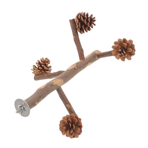 Gatuida Papageien Sitzstange Holz mit Verschleißfestem Kiefernzapfen Vogelspielzeug Kletterstand für Käfigvögel Natürlicher Vogel Ruheplatz Geeignet für Papageien Sittiche und Kleine Gatuida Papageien Sitzstange Holz mit Verschleißfestem Kiefernzapfen Vogelspielzeug Kletterstand für Käfigvögel Natürlicher Vogel Ruheplatz Geeignet für Papageien Sittiche und Kleine von Gatuida