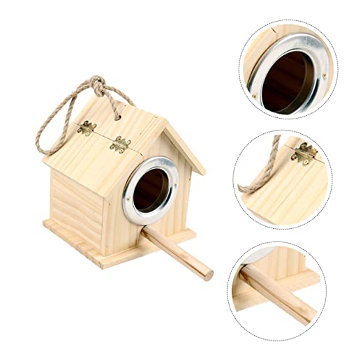 Gatuida Parrot Breeding Box aus Hochwertigem Holz Natürlicher Nistkasten für Kleine Vögel Langlebig und Praktisch Fördert Natürliches Brutverhalten als Vogelhaus und Käfigzubehör von Gatuida