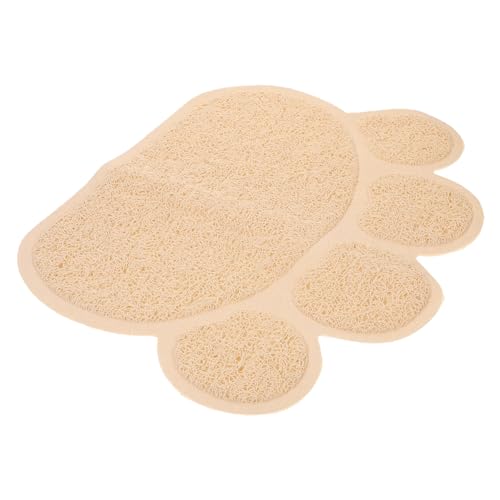 Gatuida Pfotenförmige rutschfeste Katzenstreu Matte aus PVC Wasserabweisend Einfach zu Reinigen Stabilisierende Unterlage für Katzenklo und Futterplatz Geeignet für Katzen und Kätzchen von Gatuida