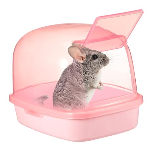 Gatuida Plastiksand Badezimmer Hamster klo Hamster sandbad Hamster-Sandbad-Behälter Hamster Badezimmer Hamster-Sandbad-Werkzeug kleine Badewanne Chinchilla-Sand-Badewanne Rosa von Gatuida